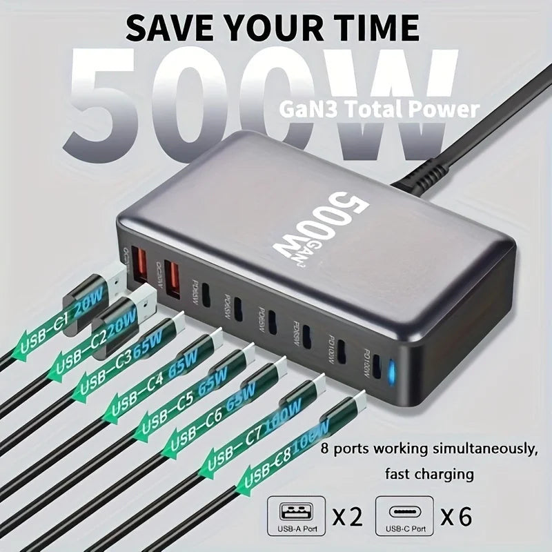 8-Port Fast Charging Station