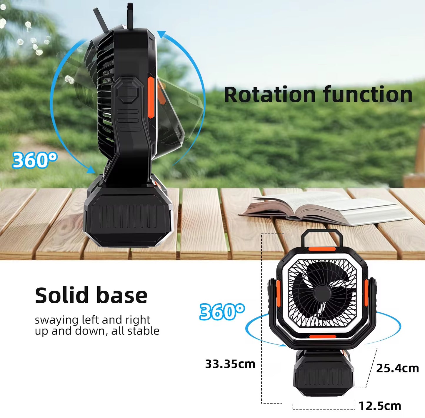 40000mAh Outdoor Fan