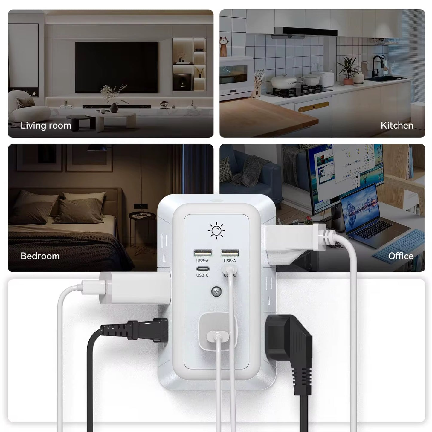 11-in-1 Multi plug outlet