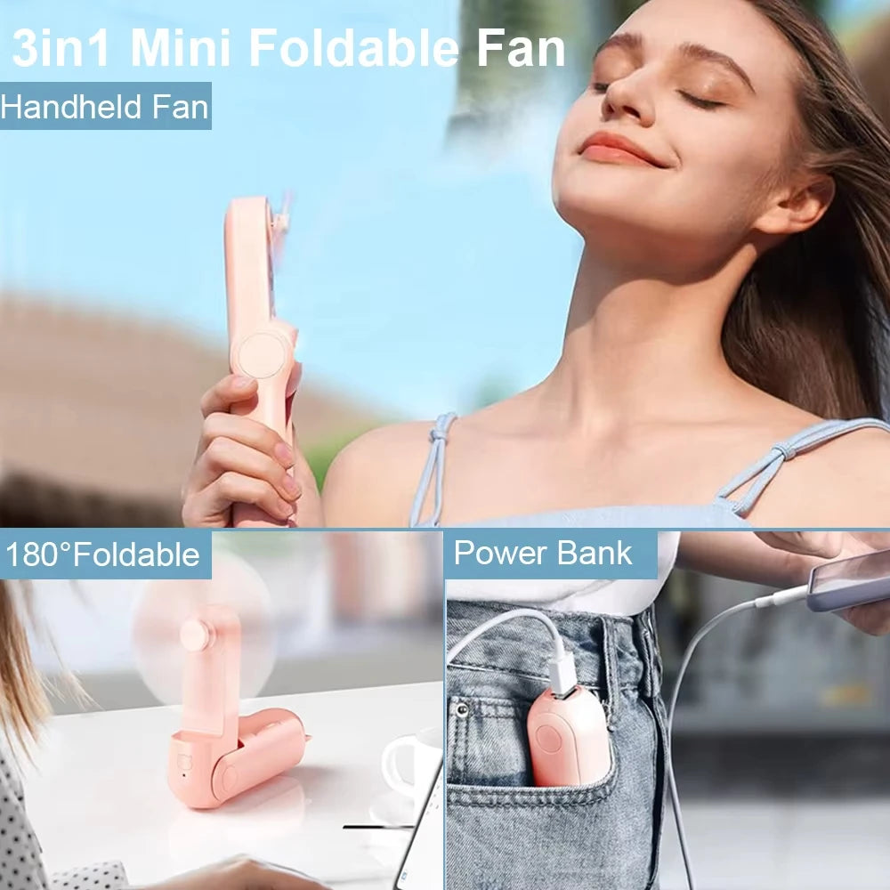 Mini Fan with Power Bank