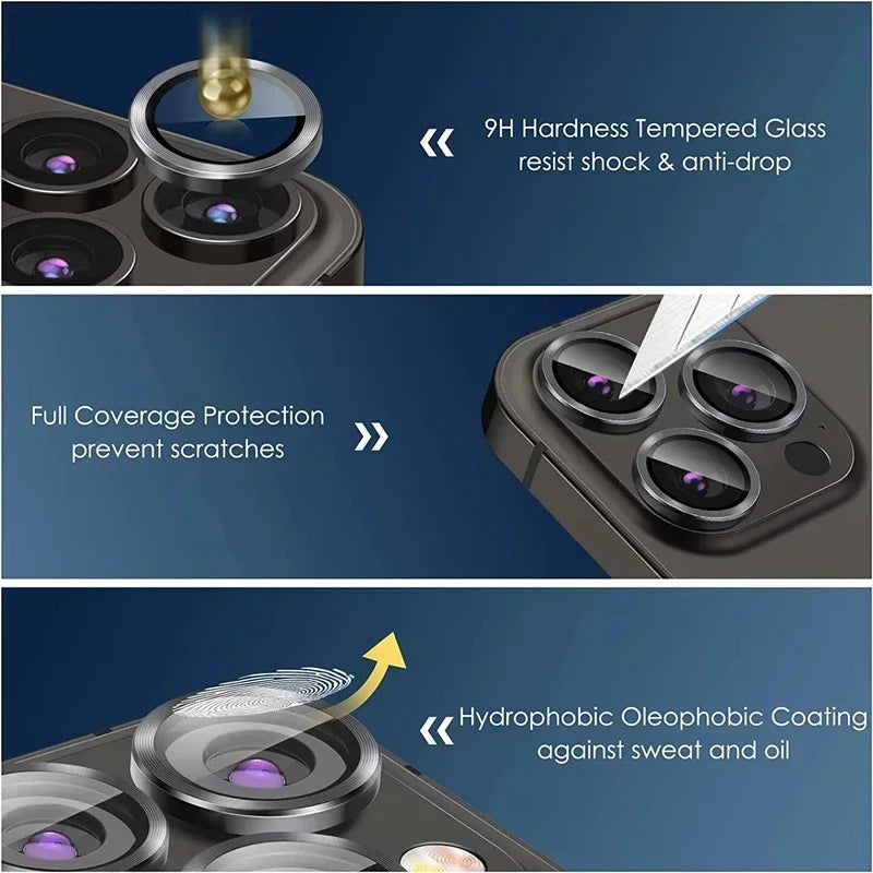 Single 3 Pcs Titanium Lens Protector