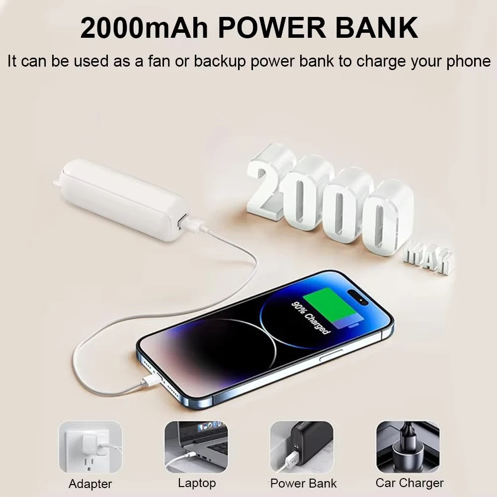 Mini Fan with Power Bank