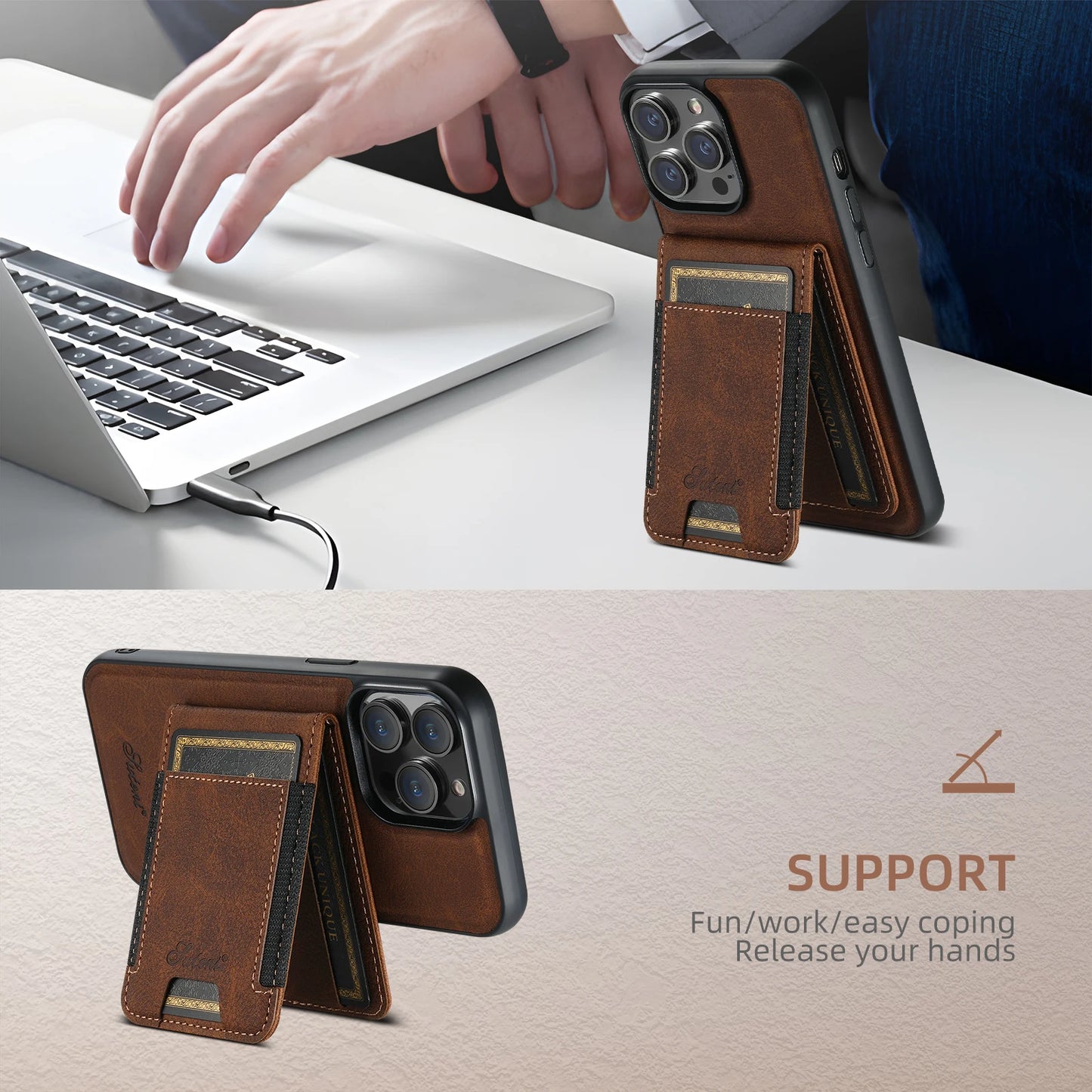 Leather Card Holder Case