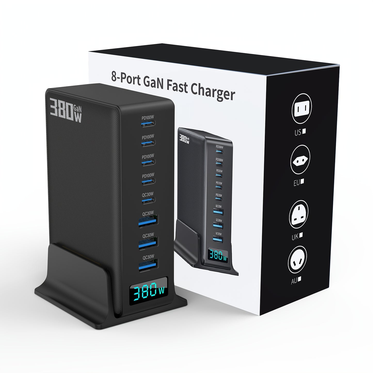 8-Port Charging Station