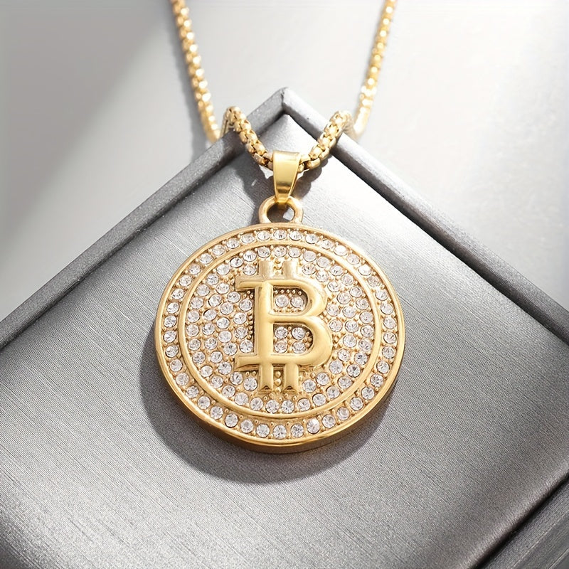 Bitcoin Rhinestones Necklace