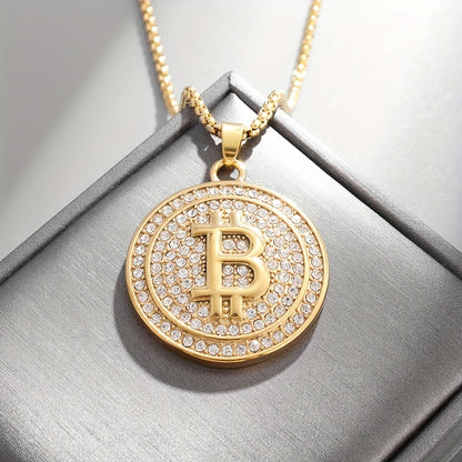 Bitcoin Rhinestones Necklace