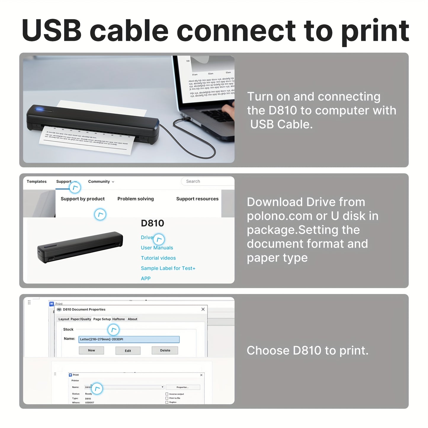 Portable Thermal Printer