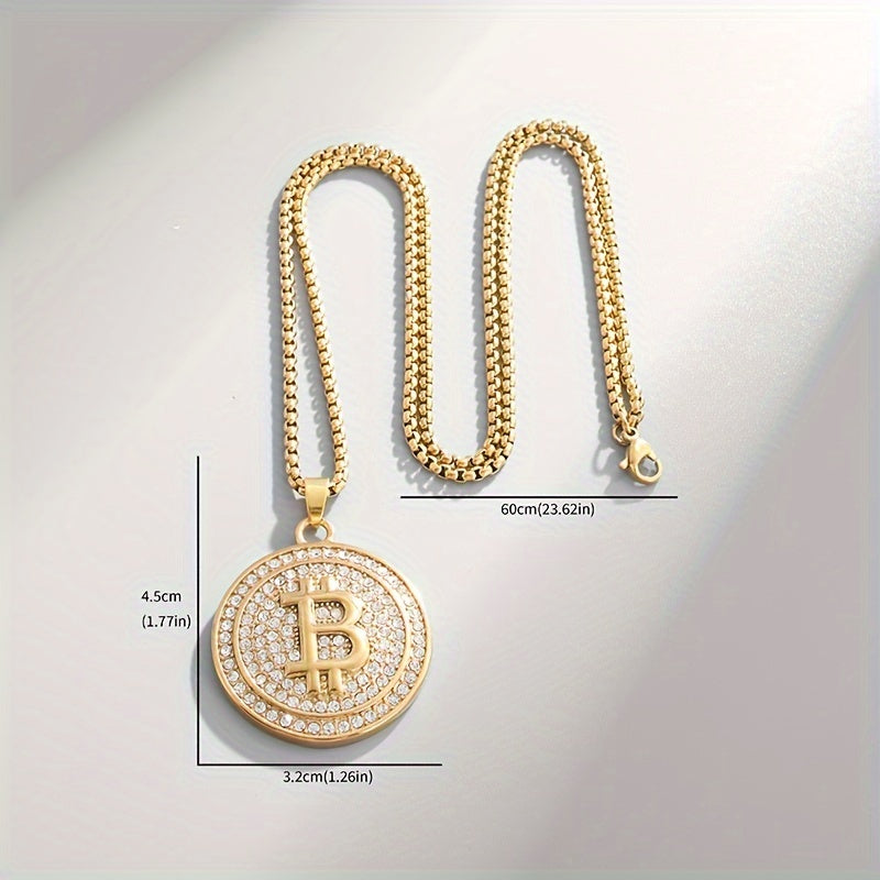 Bitcoin Rhinestones Necklace