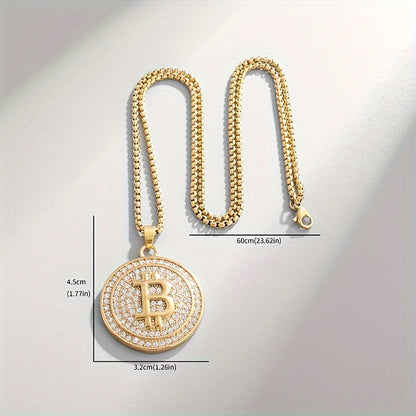 Bitcoin Rhinestones Necklace