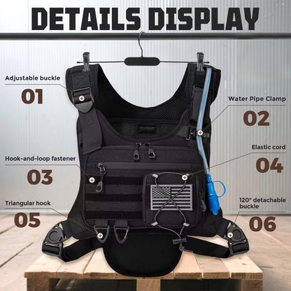 Reflective Chest Pack With Gear Holder, 2L Water Hydration Vest