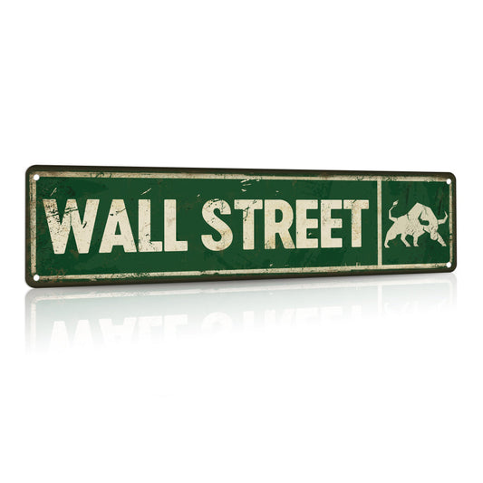 Wall Street Vintage Metal Sign
