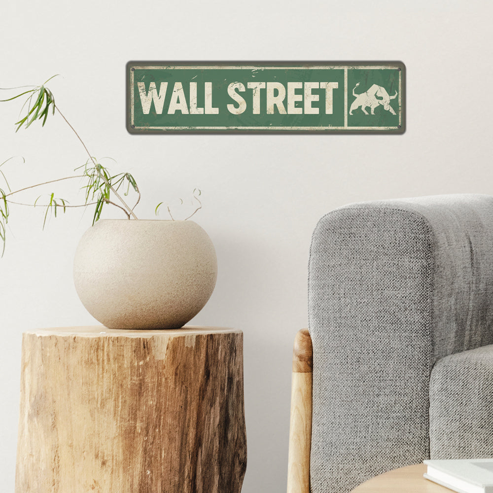 Wall Street Vintage Metal Sign