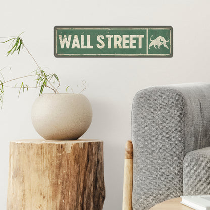 Wall Street Vintage Metal Sign