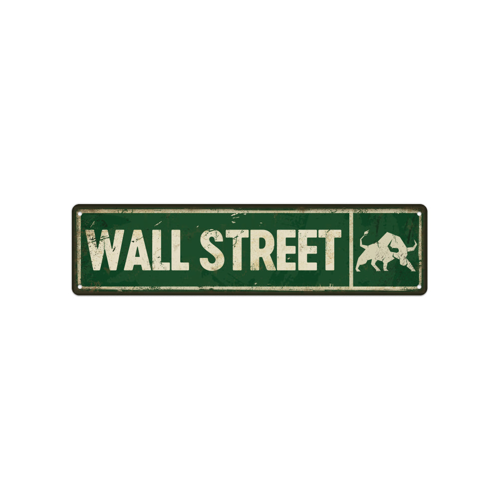 Wall Street Vintage Metal Sign