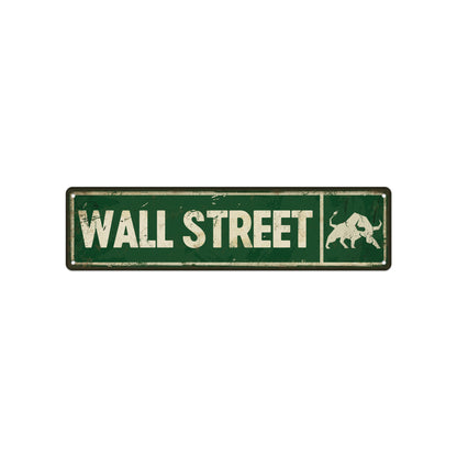Wall Street Vintage Metal Sign