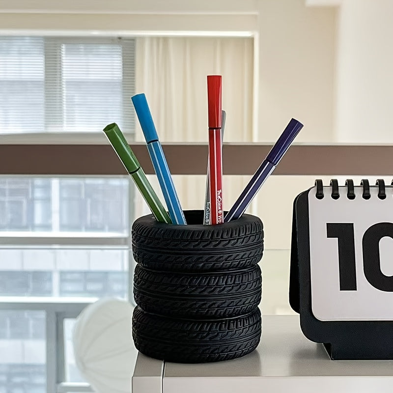Tire-Shaped Pen Holder