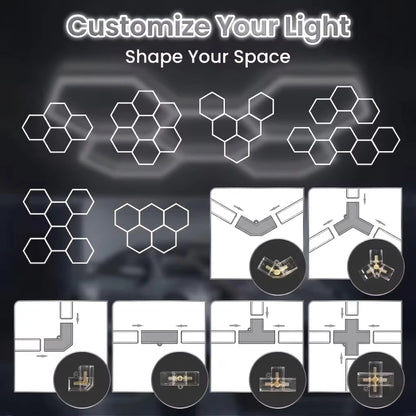 Hexagonal 6500K Garage Light