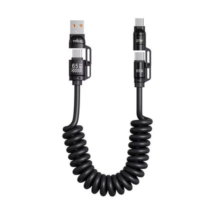 4-in-1 Retrac Charging Cable
