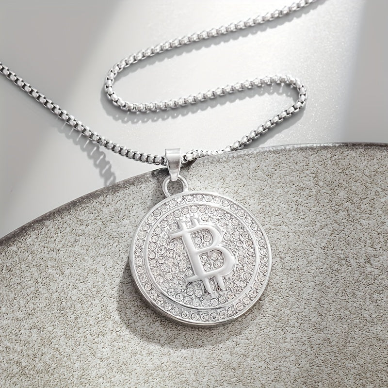 Bitcoin Rhinestones Necklace