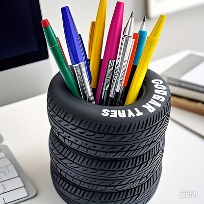 Tire-Shaped Pen Holder