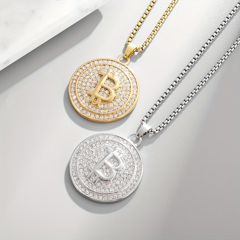 Bitcoin Rhinestones Necklace