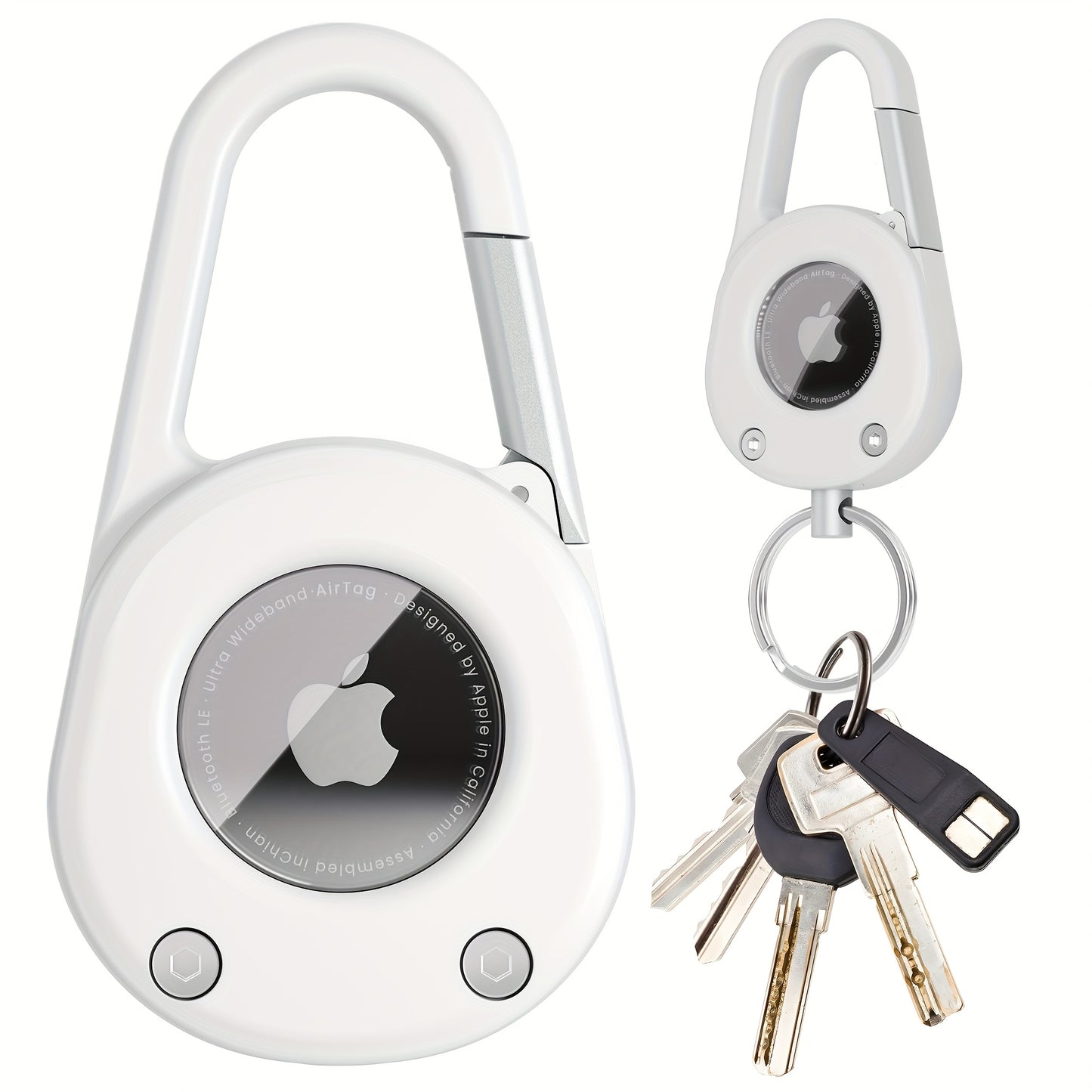 2 Pack Anti-Scratch Shockproof AirTag Keychain