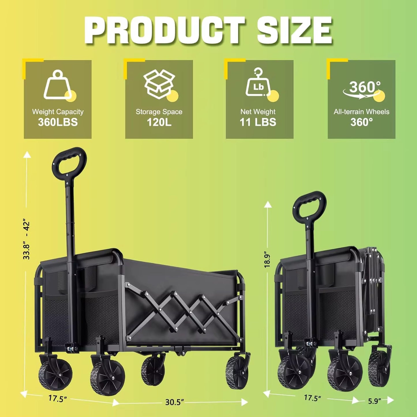 WaveCargo Pro Folding Wagon