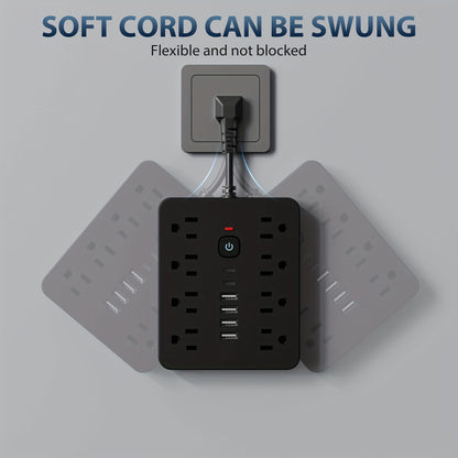 14-in-1 Power Strip with Surge Protection and One-Touch Control Switch