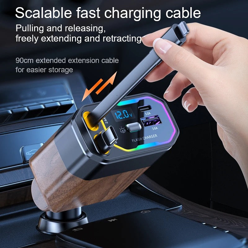 Retractable 5-in-1 Car Charger