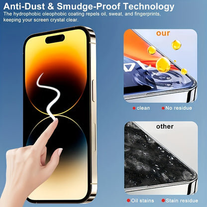 Premium Tempered Glass Screen Protectors Along with an Installation Kit