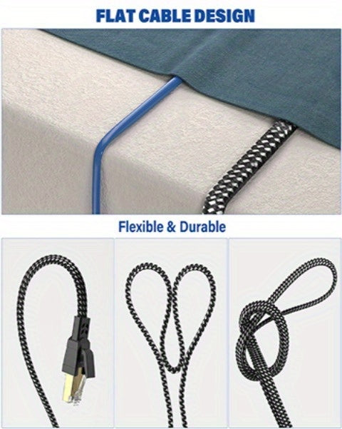 Nylon Braided Cat8 Ethernet Cable