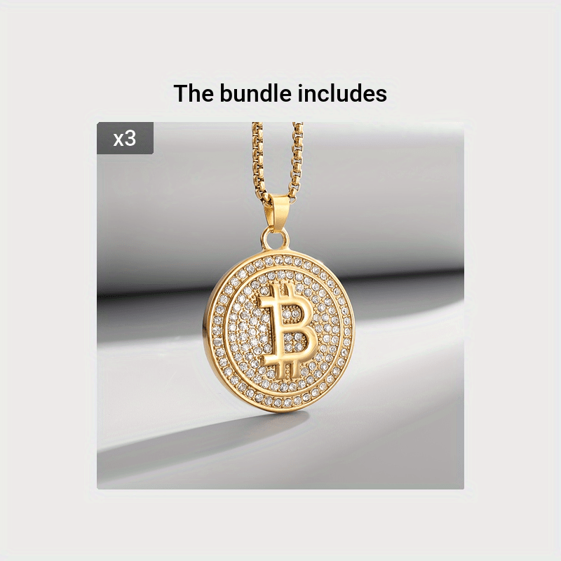 Bitcoin Rhinestones Necklace