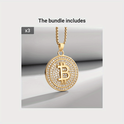 Bitcoin Rhinestones Necklace