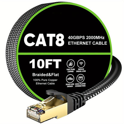 Nylon Braided Cat8 Ethernet Cable