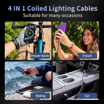 4-in-1 Retrac Charging Cable