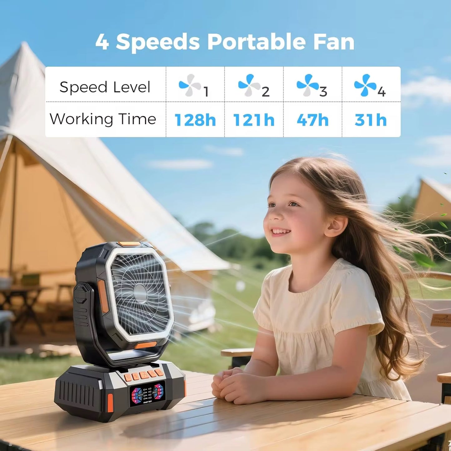 40000mAh Outdoor Fan