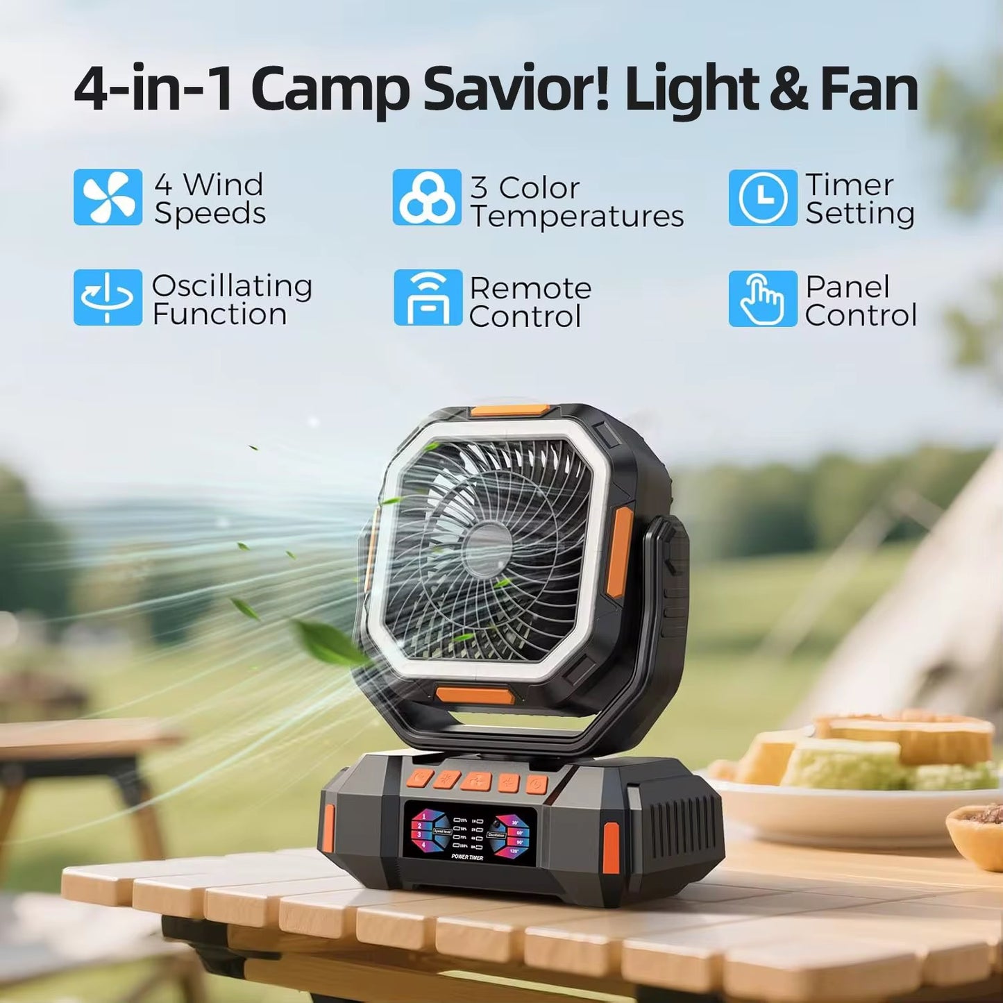 40000mAh Outdoor Fan