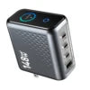 148W GAN Charger  Block with Smart Display,Fast Charger USB C Power Adapter,Touch Controls for MacBook,iPad,iPhone 17/16 Series