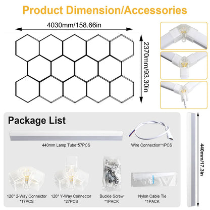 Hexagonal 6500K Garage Light