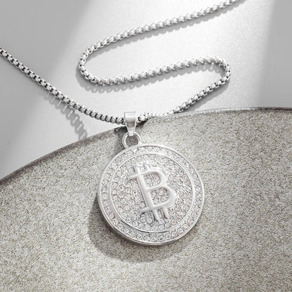 Bitcoin Rhinestones Necklace