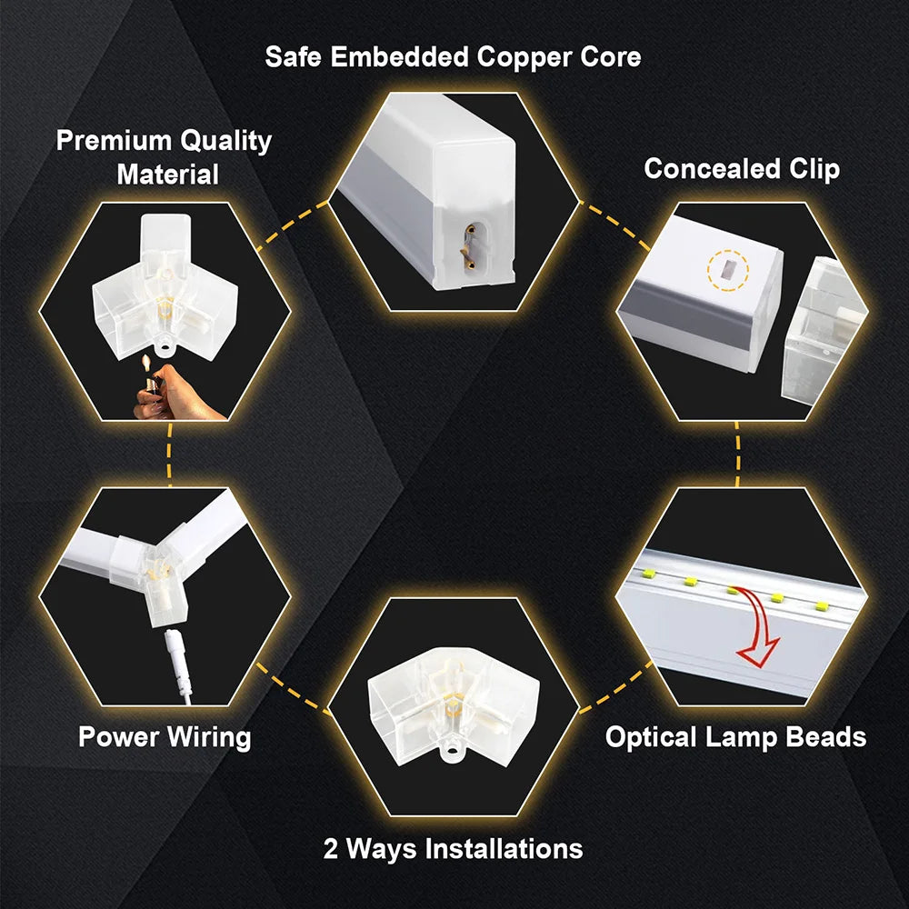Hexagonal 6500K Garage Light