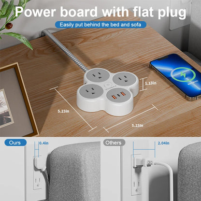 Flat Braided Power Strip