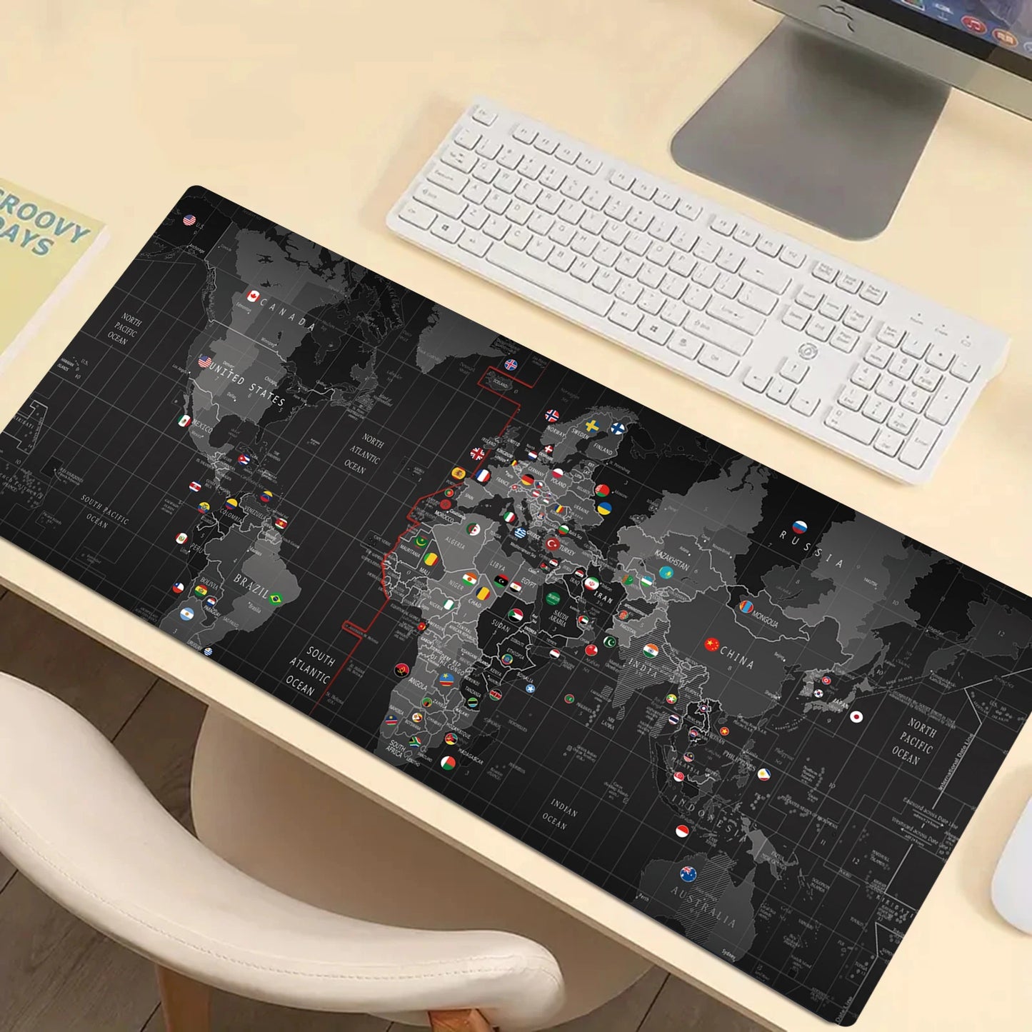 World Map Mouse Pad