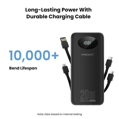 4 Built-in Cables Power Bank