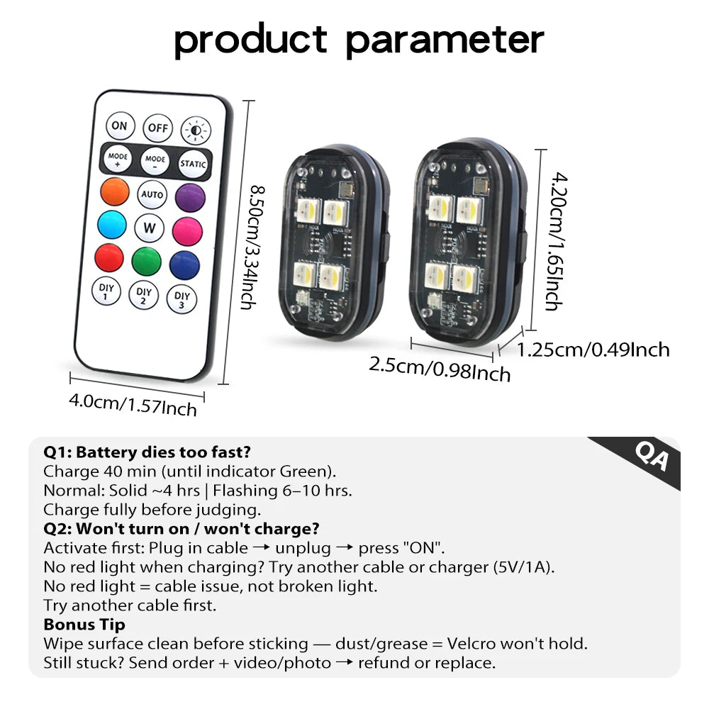 2-Pack LED Strobe Lights