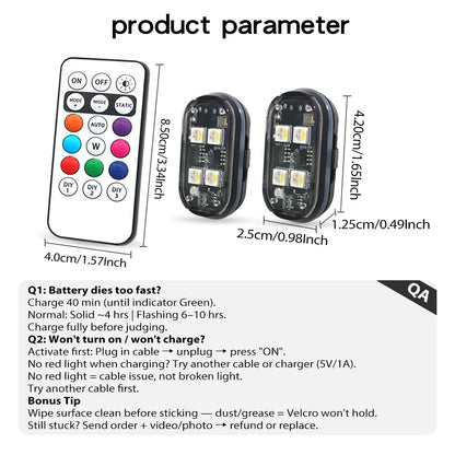 2-Pack LED Strobe Lights