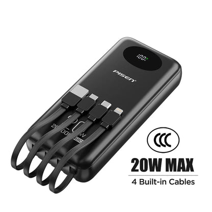 4 Built-in Cables Power Bank