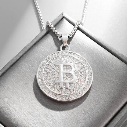 Bitcoin Rhinestones Necklace