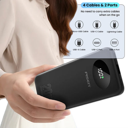 4 Built-in Cables Power Bank