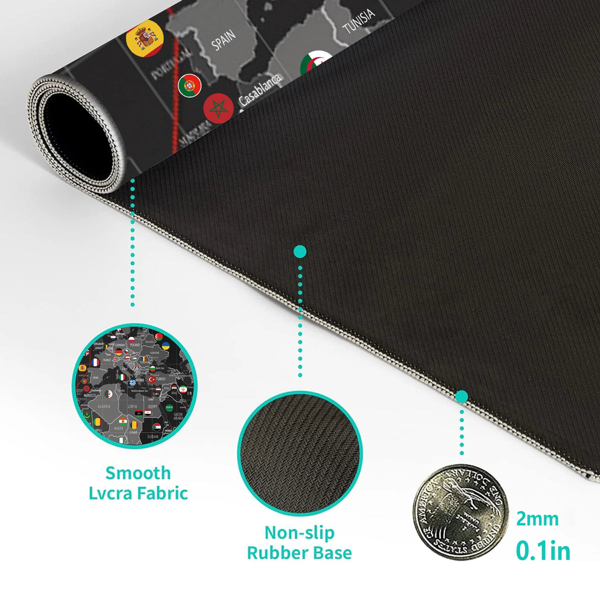 Map Pad World Map Mouse Pad – Xniwave